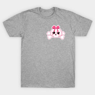 Skull with Pink Bow T-Shirt